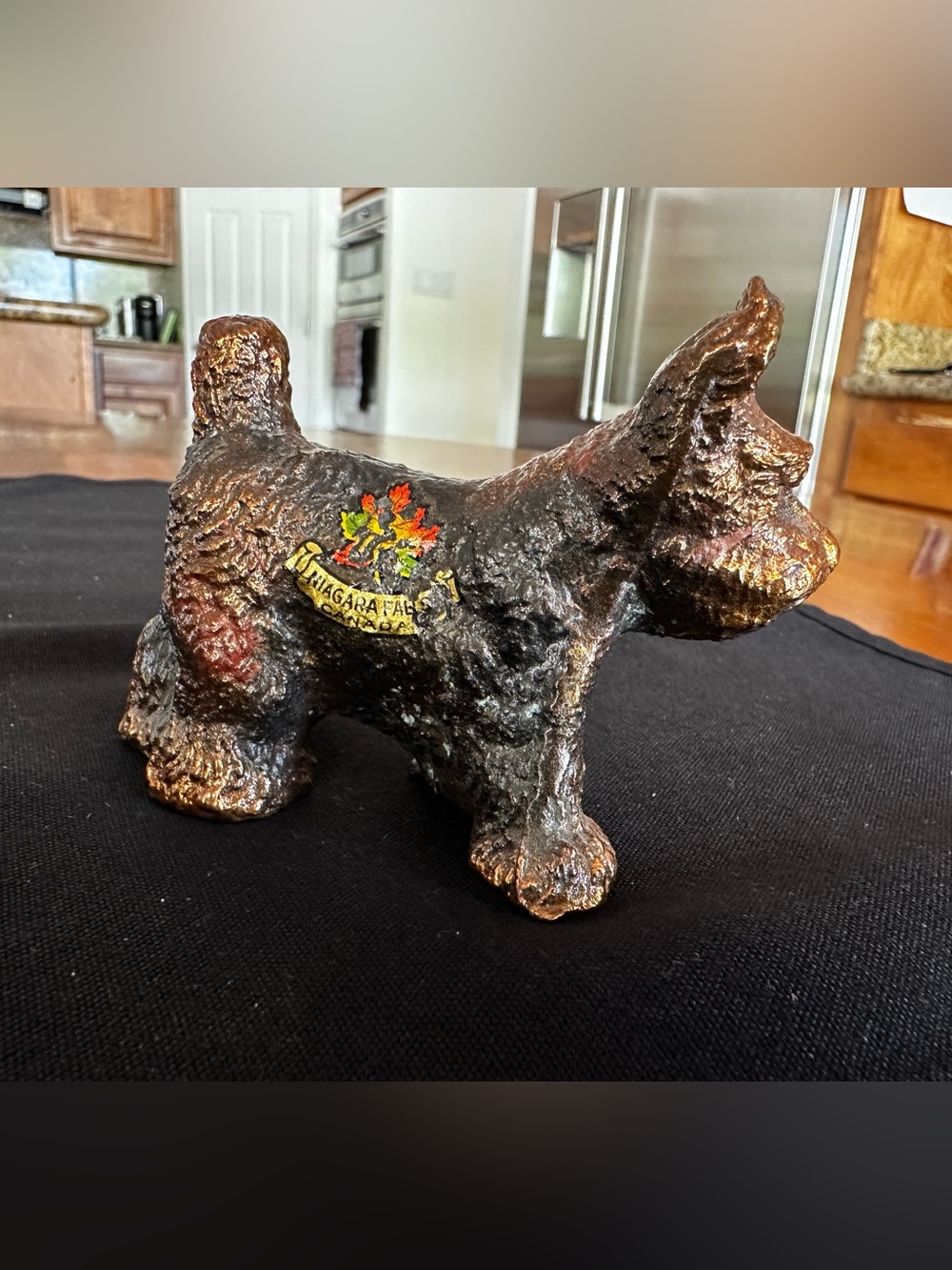 RARE Vintage Antique Niagara Falls Canada Metal Collectible Scottie Dog Figurine